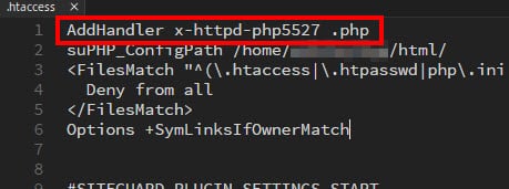 .htaccess PHPバージョン